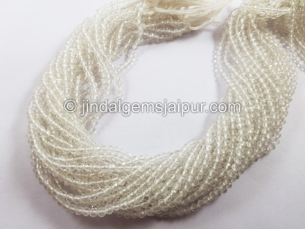 Crystal Quartz Micro Cut Round Beads